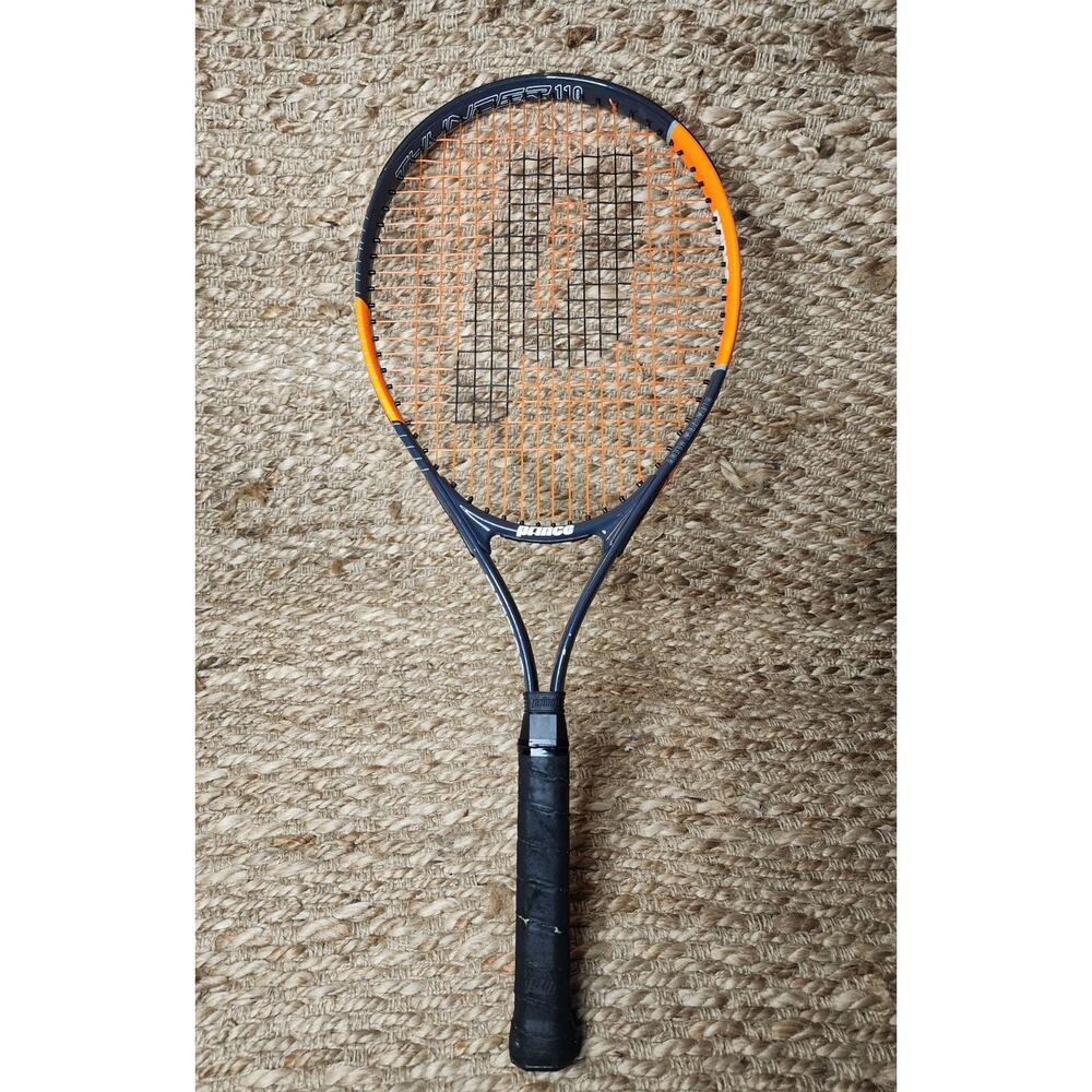 Prince Thunder Tennis Racquet 110 Grip 4 3/8” Dark Gray & Orange